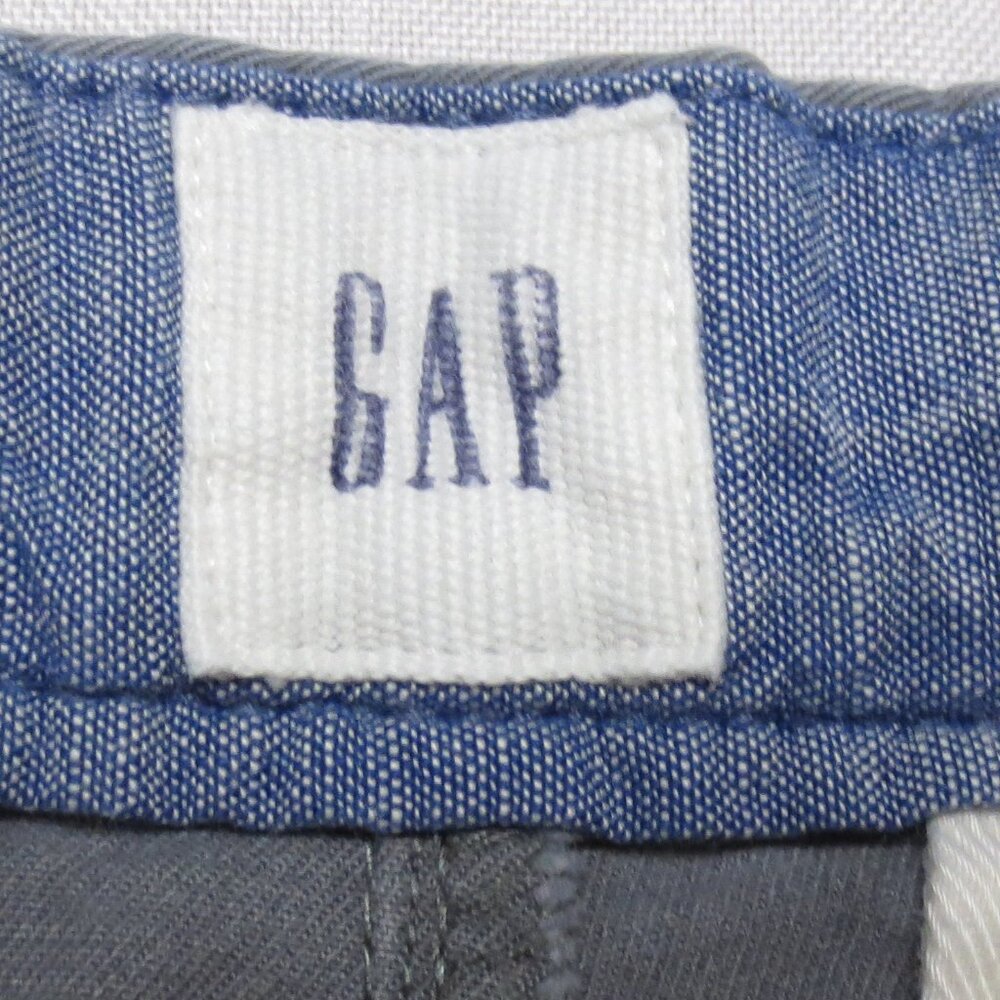 GAP mens SHORTS chino GRAY career CASUAL flat front SIZE 33 - Picture 5 of 10